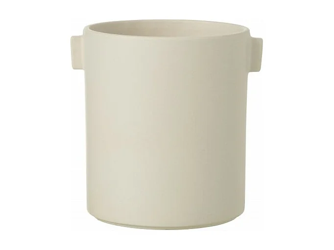 Macetero de cerámica blanco de 16x14x17 cm