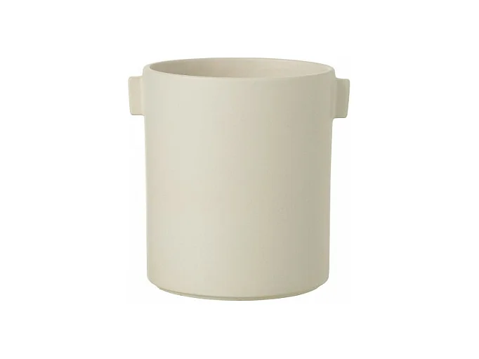 Portavaso in ceramica bianca 16x14x17 cm