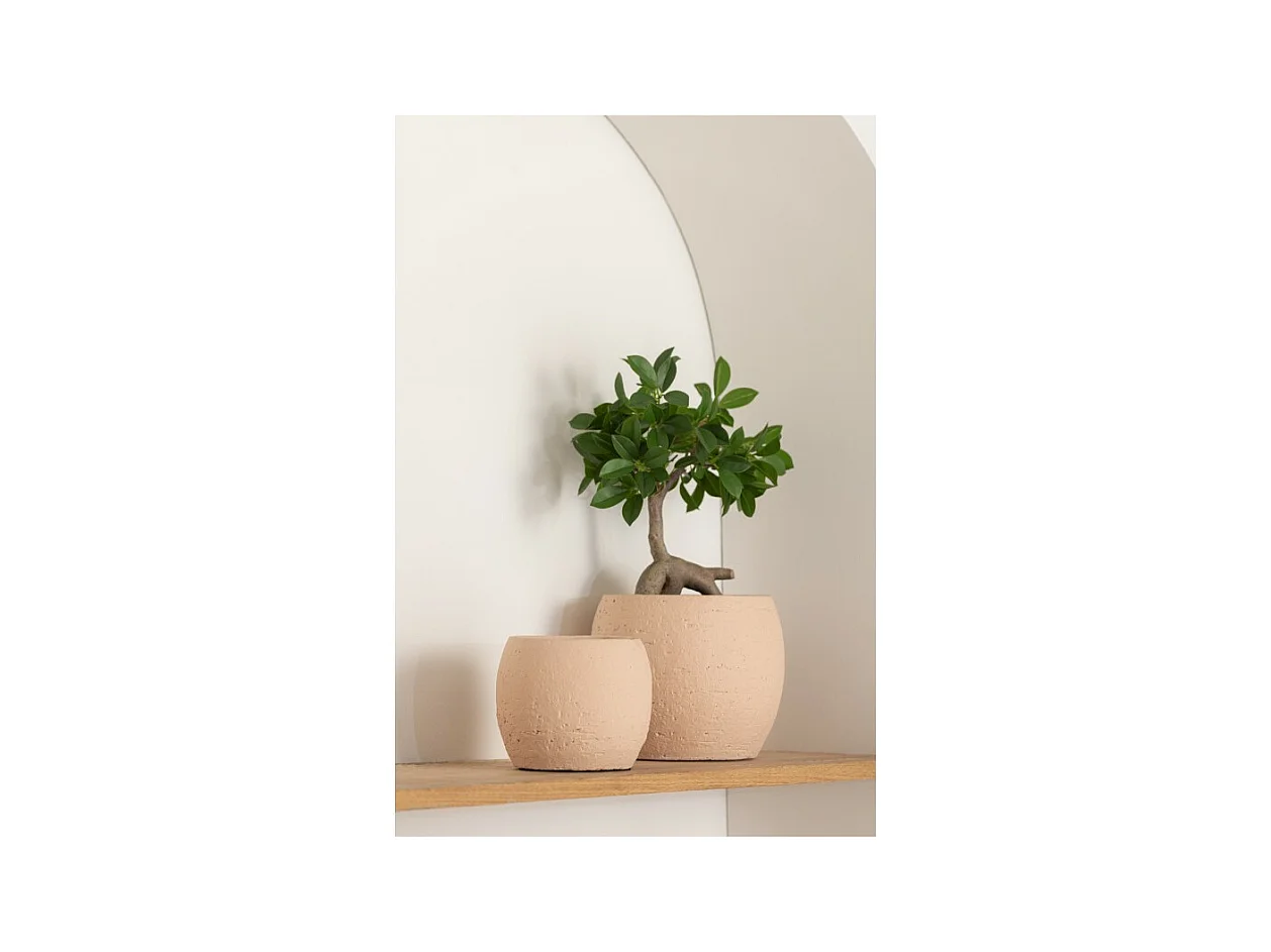 Portavaso in ceramica beige 24x24x22 cm