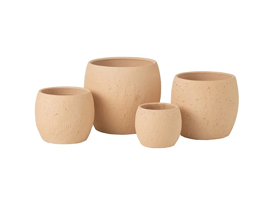 Portavaso in ceramica beige 24x24x22 cm