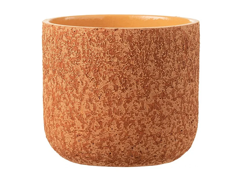 Portavaso in ceramica arancione 24.5x24.5x22 cm