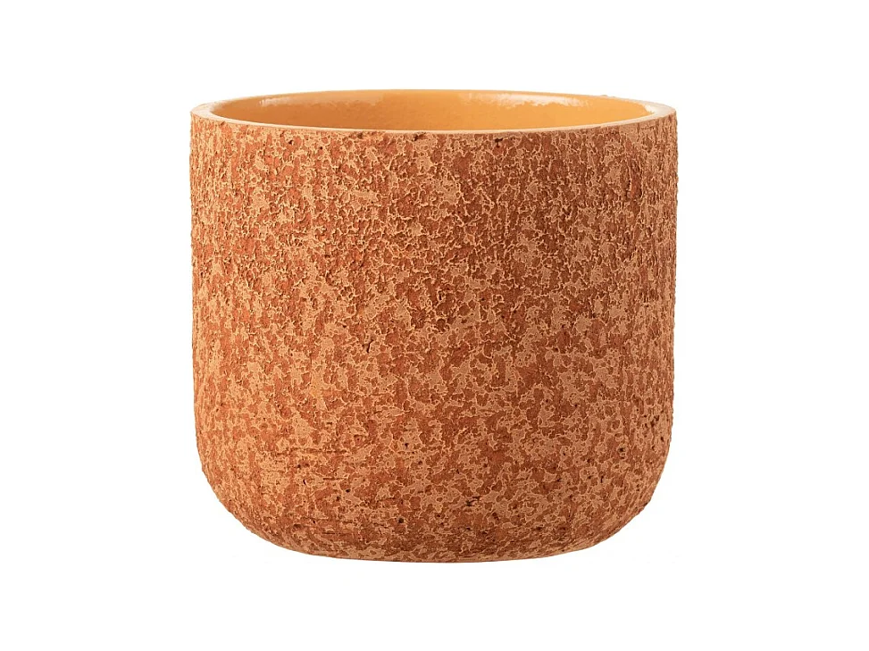 Portavaso in ceramica arancione 24.5x24.5x22 cm