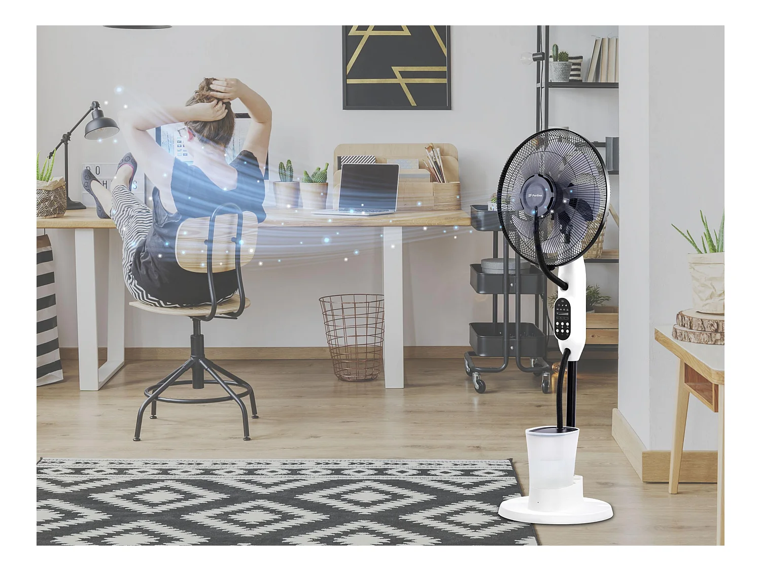 Ventilador Nebulizador DC digital y tanque de 3 L