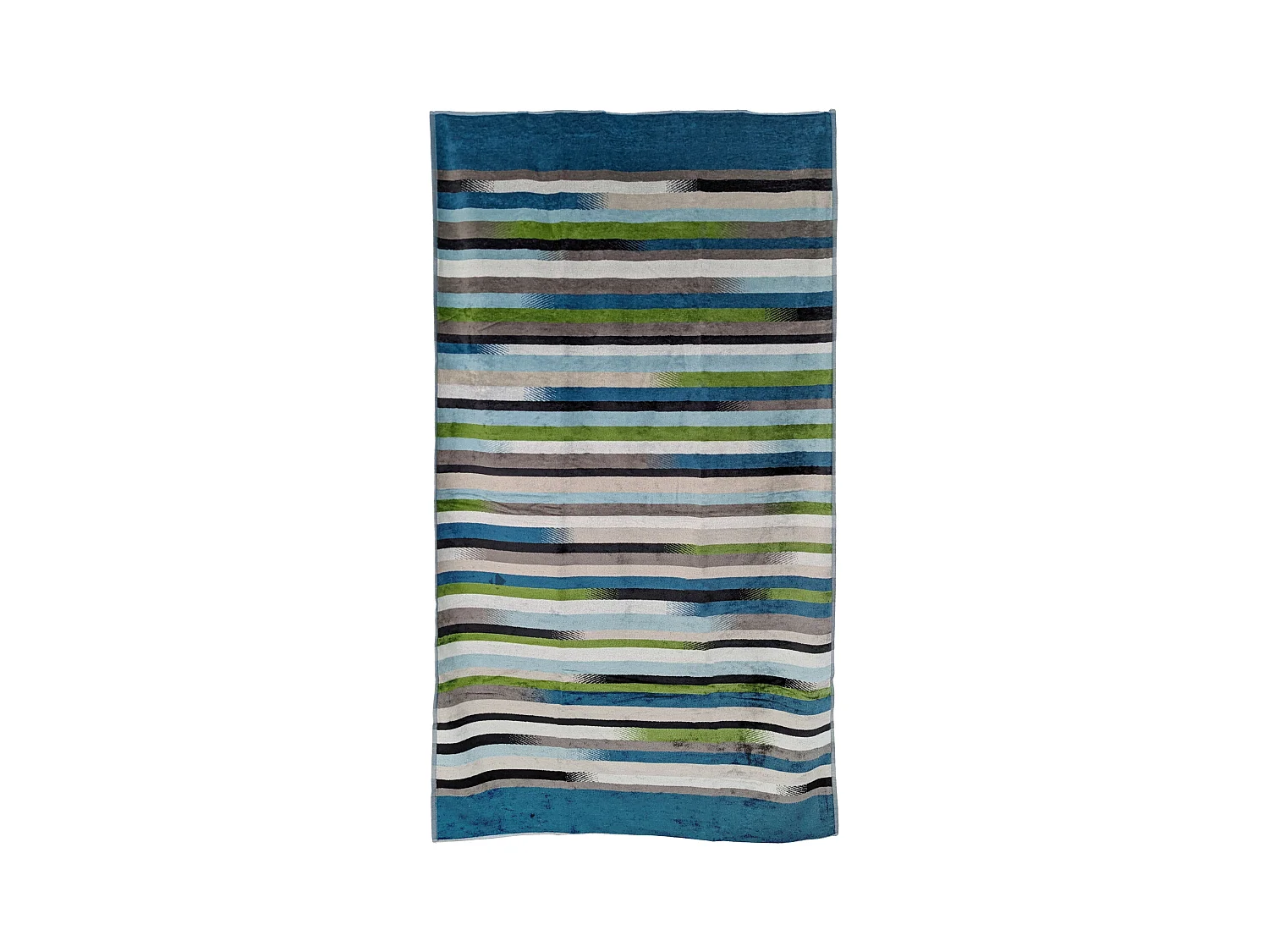 Drap de plage coton velours 100x180 cm collection RIVAGE bleu