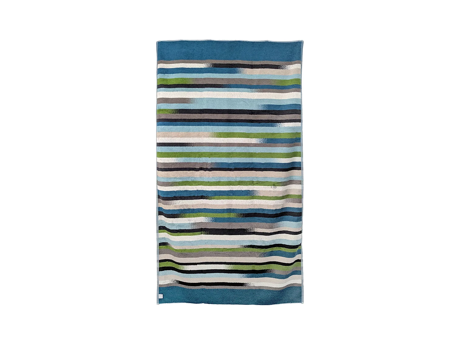 Drap de plage coton velours 100x180 cm collection RIVAGE bleu
