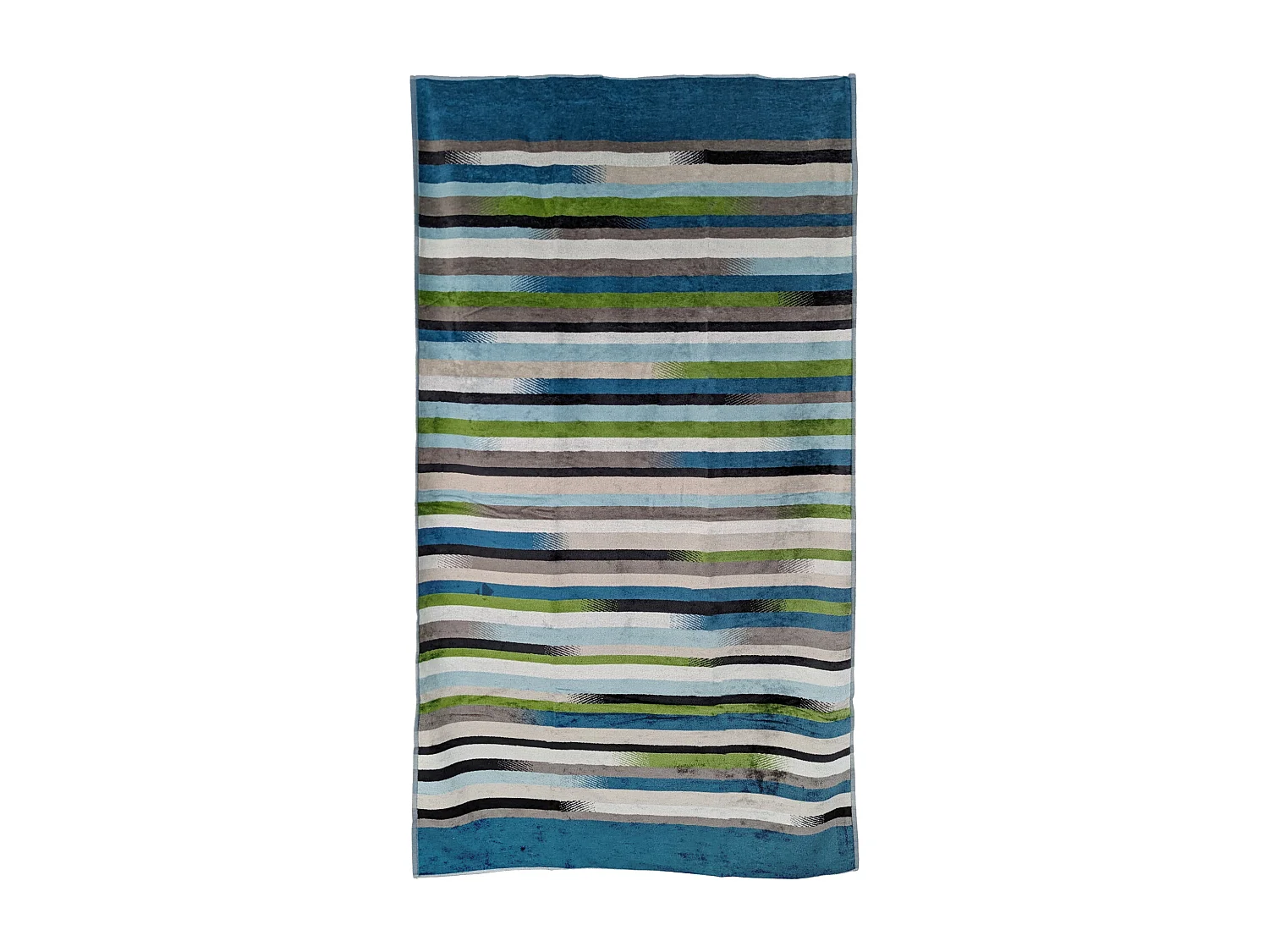Drap de plage coton velours 100x180 cm collection RIVAGE bleu
