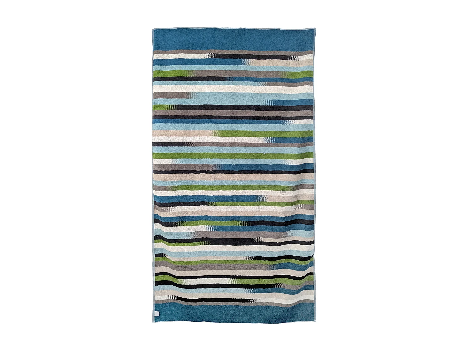 Drap de plage coton velours 100x180 cm collection RIVAGE bleu