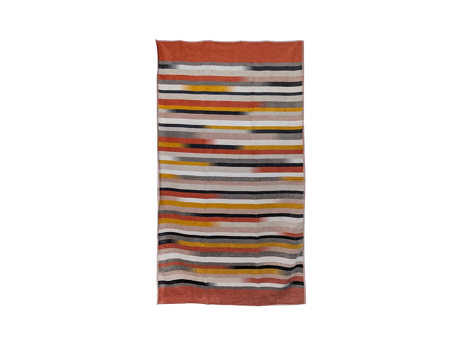 Drap de plage coton velours 100x180 cm collection RIVAGE rouge