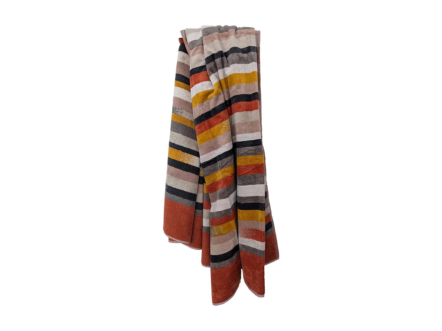 Drap de plage coton velours 100x180 cm collection RIVAGE rouge