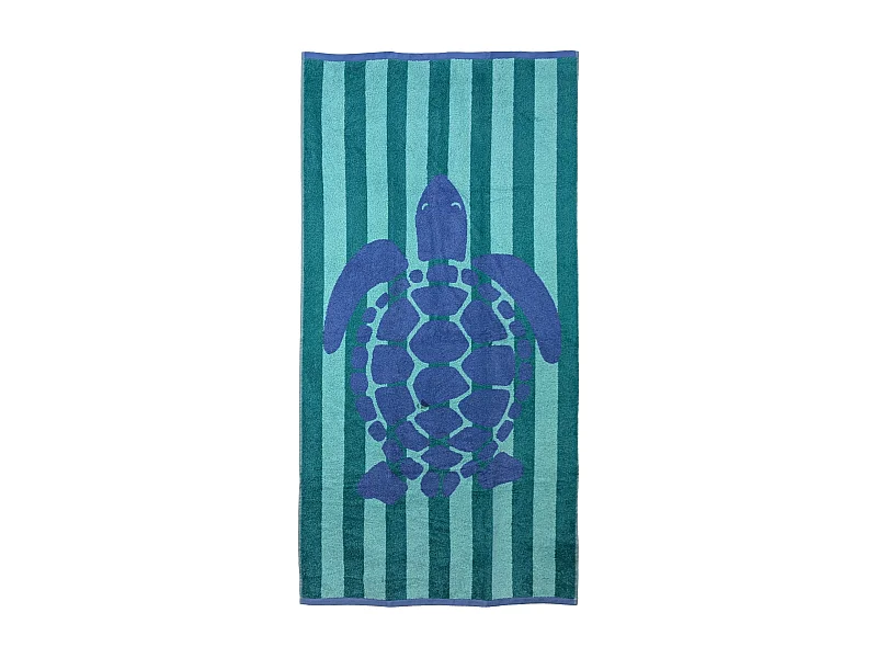 Drap de plage coton 75x150 cm collection TIMEA bleu