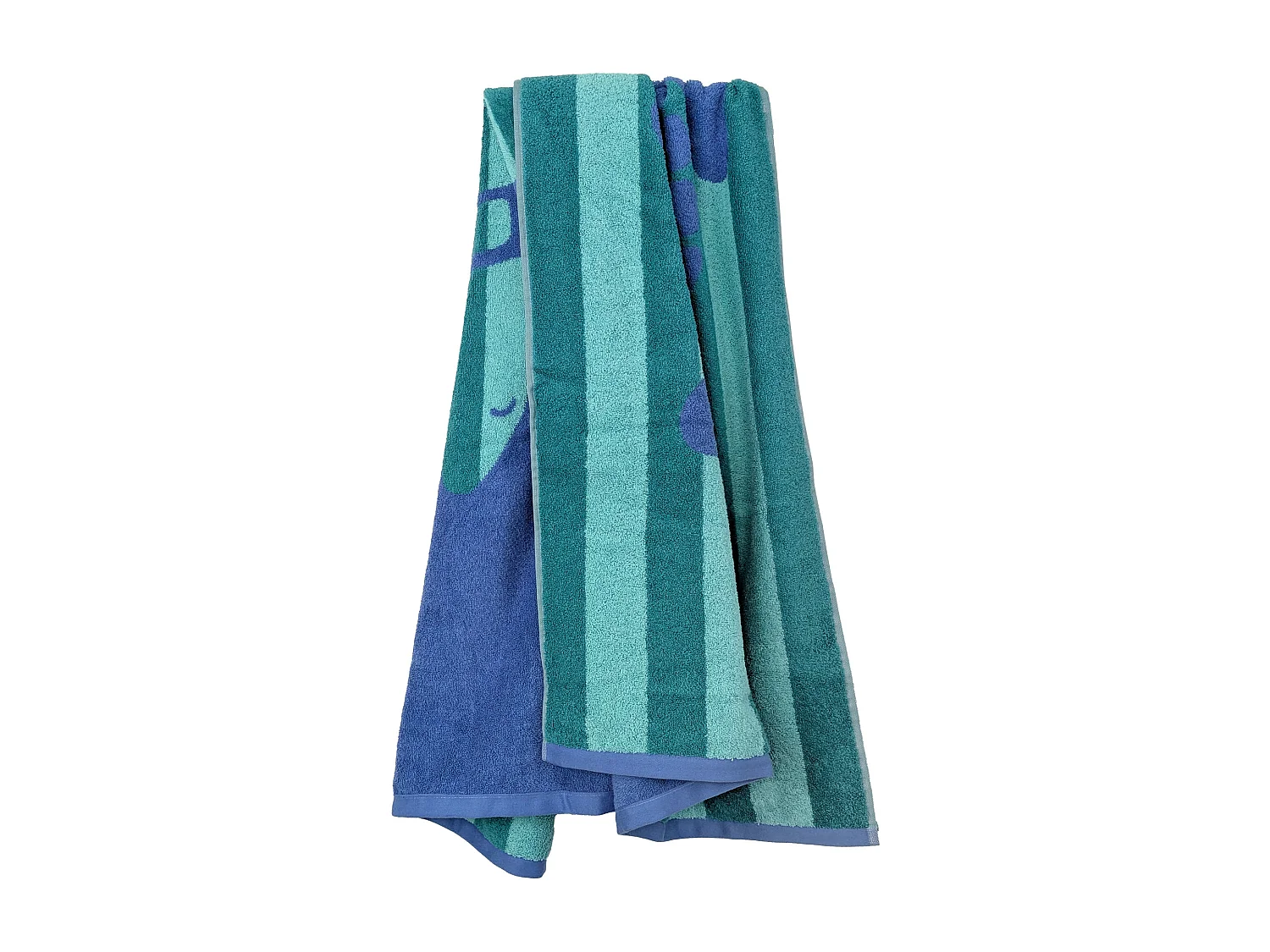 Drap de plage coton 75x150 cm collection TIMEA bleu