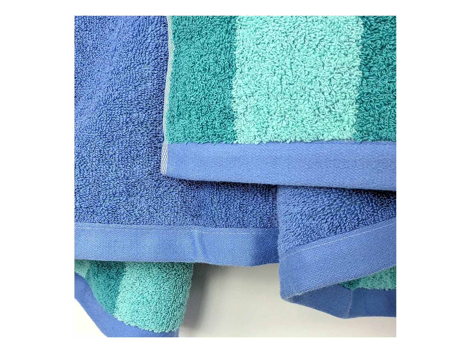 Drap de plage coton 75x150 cm collection TIMEA bleu