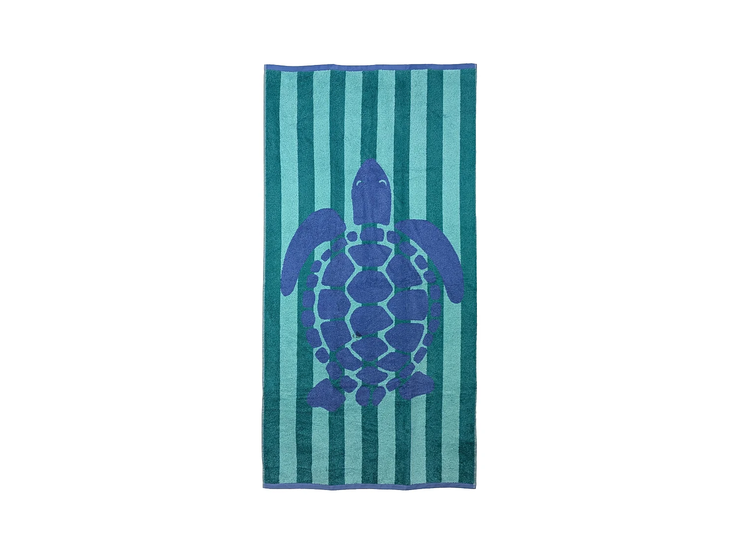 Drap de plage coton 75x150 cm collection TIMEA bleu