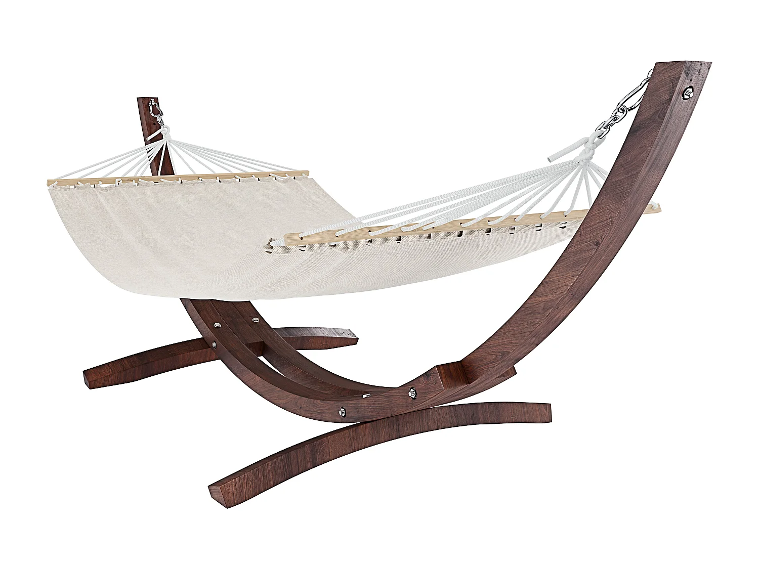 Amaca Da Giardino Con Supporto In Legno Robusto E Telo In Cotone Resistente Portata Max 150 Kg Ideale Per Esterno Terrazzo Balcone Piscina 320 x 100 x 100 Cm Beige