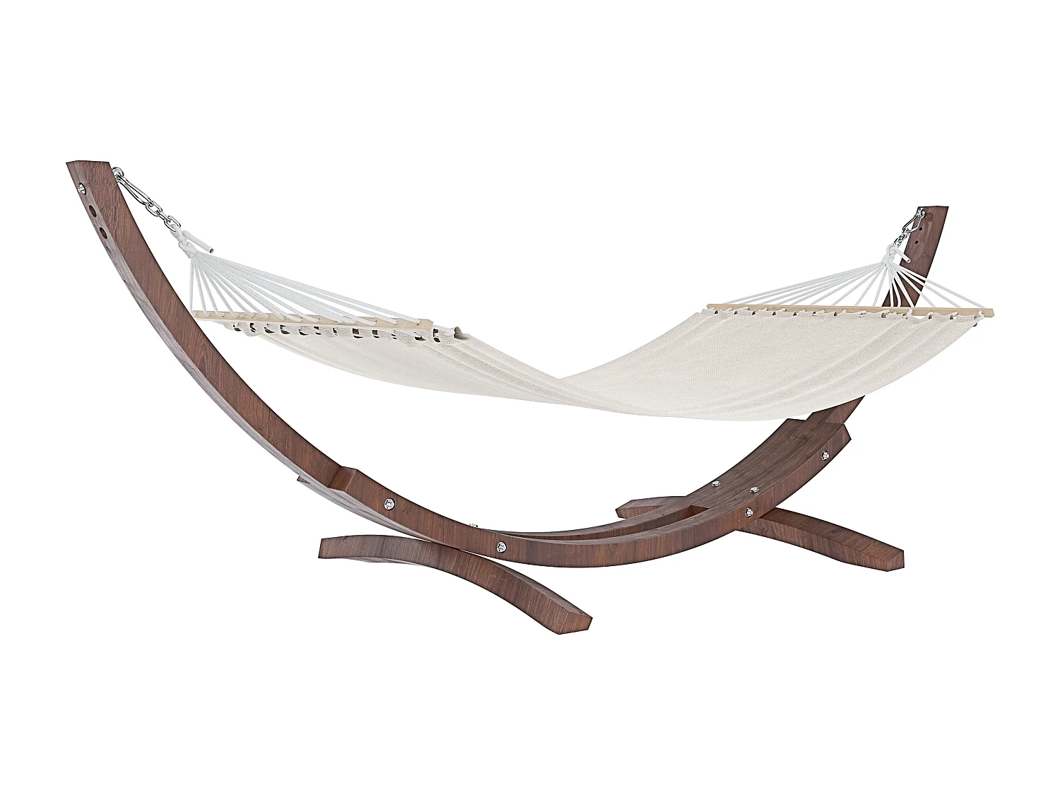 Amaca Da Giardino Con Supporto In Legno Robusto E Telo In Cotone Resistente Portata Max 150 Kg Ideale Per Esterno Terrazzo Balcone Piscina 320 x 100 x 100 Cm Beige