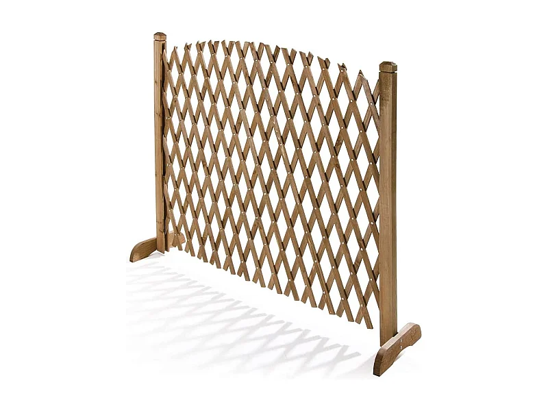 Griglia In Legno Pannello Estensibile Fino a 150 Cm Grigliato Divisorio Separè Alto 103 Cm Autoportante Per Balcone Giardino Terrazzo Piscina Traliccio Pergolato