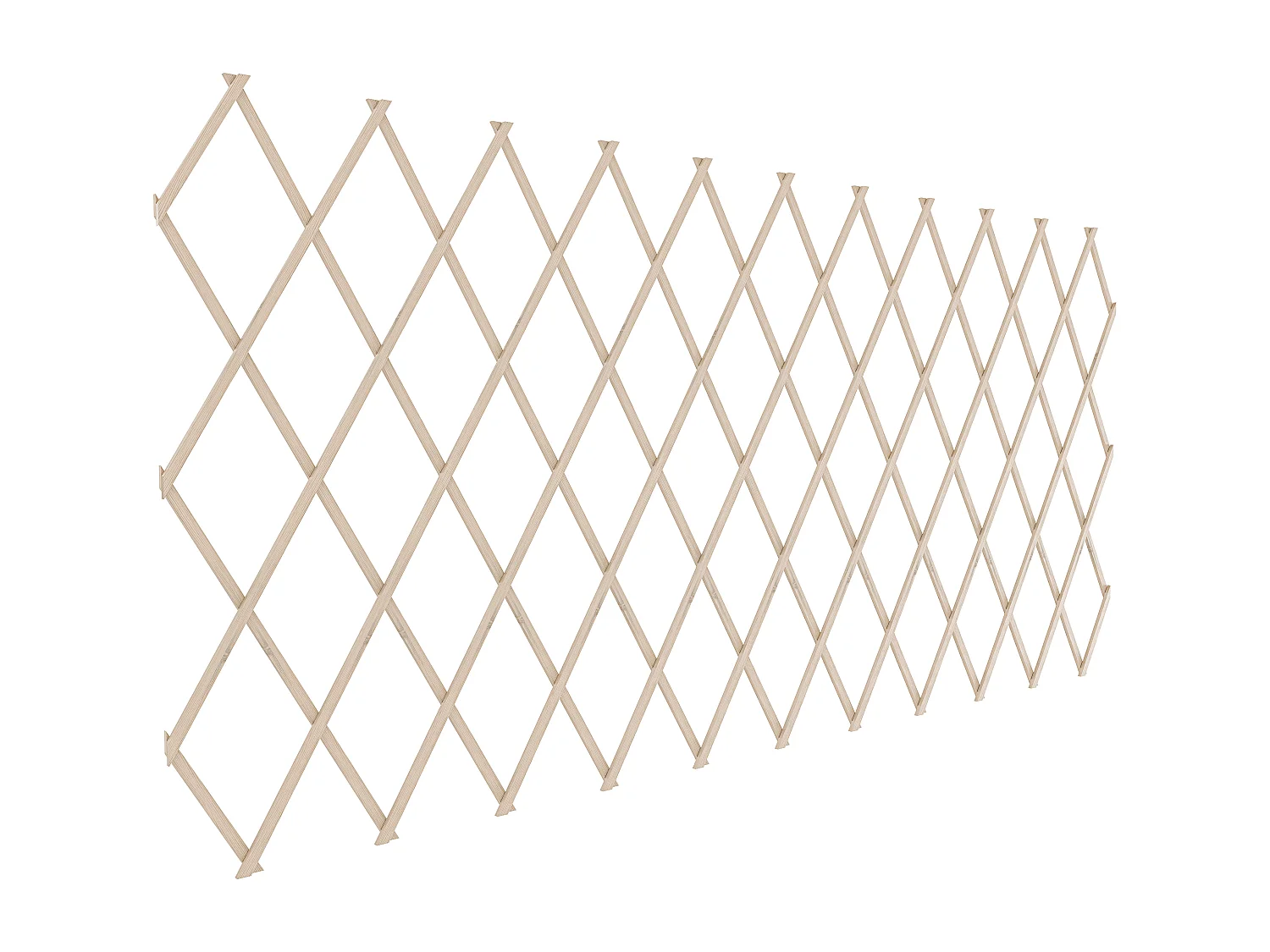 Traliccio Estensibile 100 x 200 Cm Grigliato Reticolato In Legno Naturale Sostegno A Muro Fiori Piante Rampicanti Balcone Giardino Terrazzo Esterno