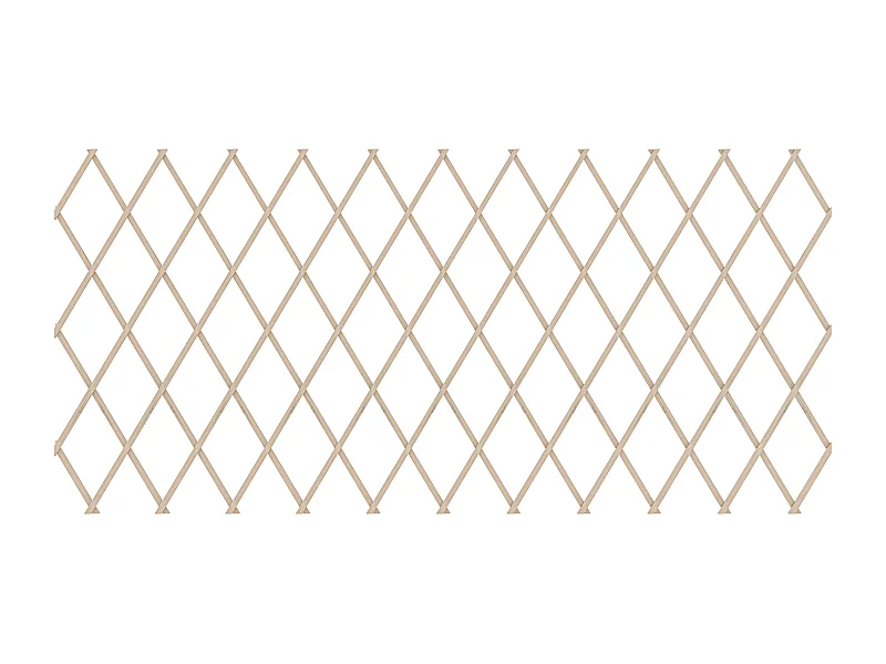 Traliccio Estensibile 100 x 200 Cm Grigliato Reticolato In Legno Naturale Sostegno A Muro Fiori Piante Rampicanti Balcone Giardino Terrazzo Esterno