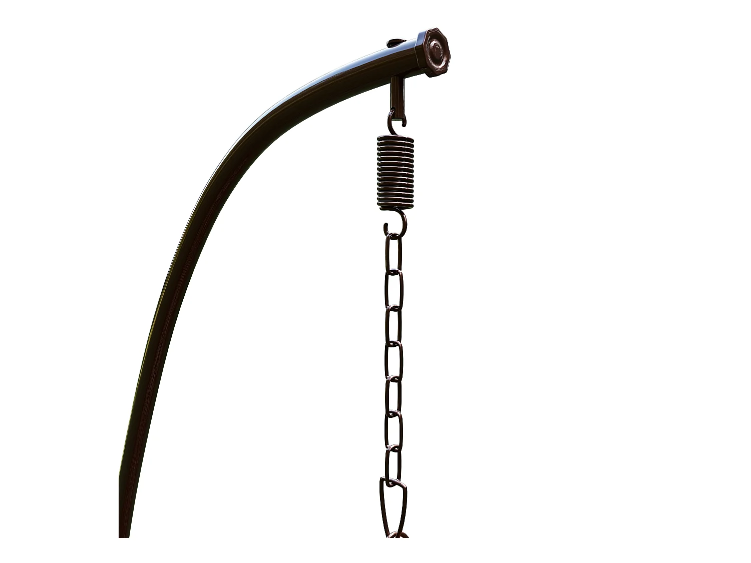 Sedia A Dondolo Poltrona Sospesa Pensile In Poly Rattan marrone Design Ovetto Per Interno Esterno Giardino Terrazzo Autoportante