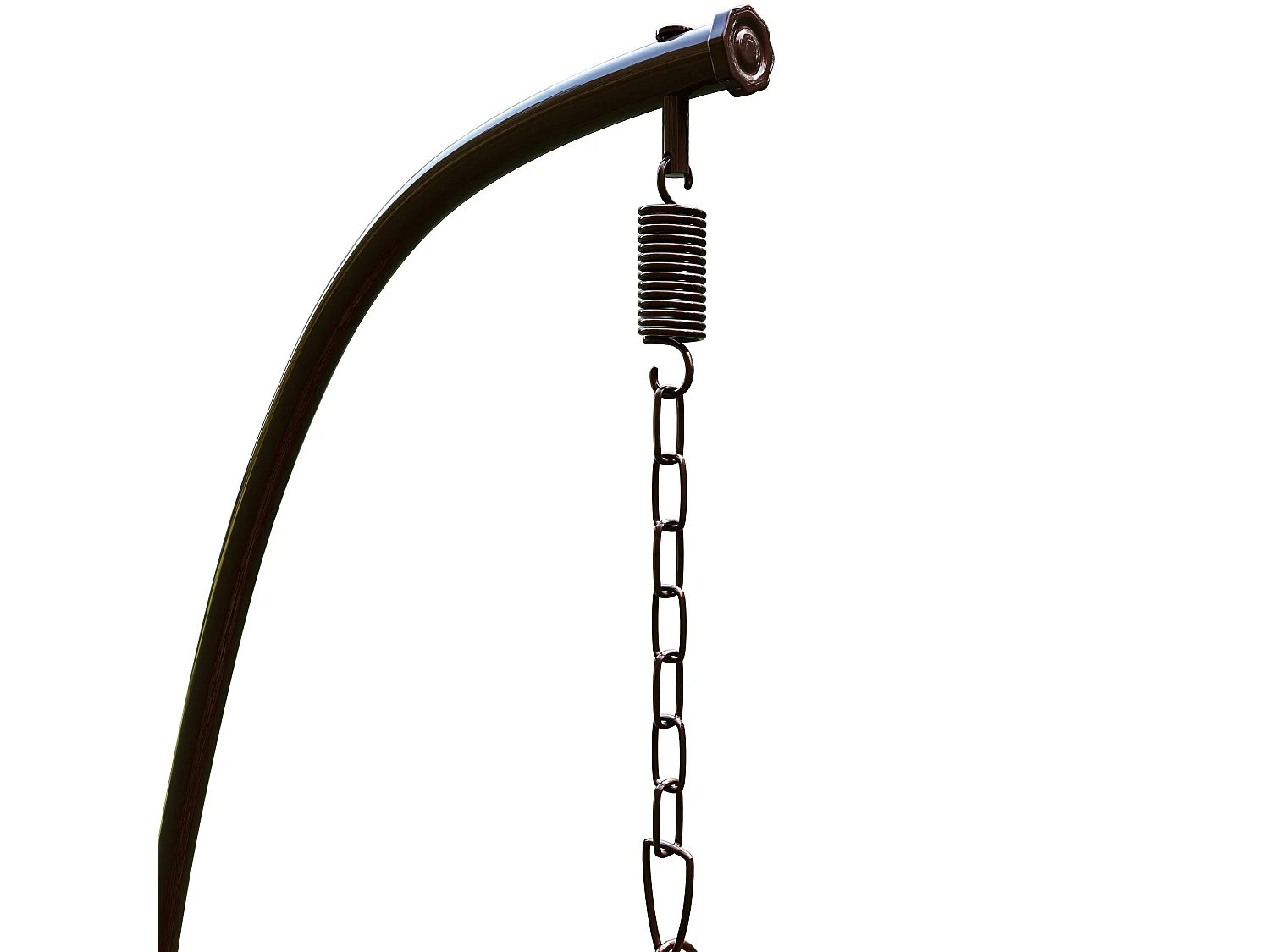 Sedia A Dondolo Poltrona Sospesa Pensile In Poly Rattan Ovetto Interno Esterno Giardino Autoportante Struttura In Acciaio Cuscini Sfoderabili Portata 130 Kg Marrone