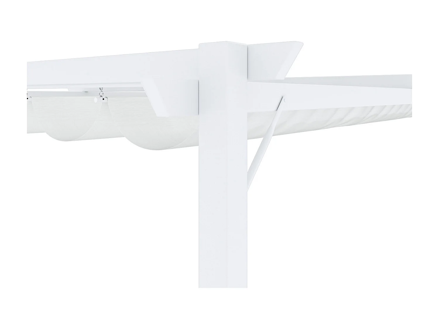 Gazebo Pergola 3x3 M Pergolato Con Telo Bianco Impermeabile Retrattile Richiudibile Struttura In Acciaio Per Giardino Terrazzo Piscina Esterno Fiere