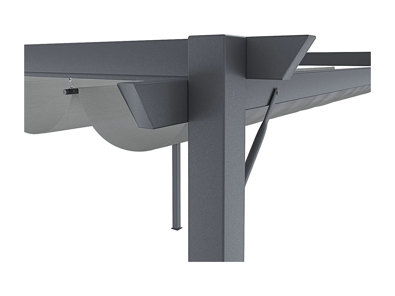 Gazebo Pergola 3x4 M Pergolato Con Telo Grigio Impermeabile Retrattile Richiudibile Struttura In Acciaio Per Giardino Terrazzo Piscina Esterno Fiere