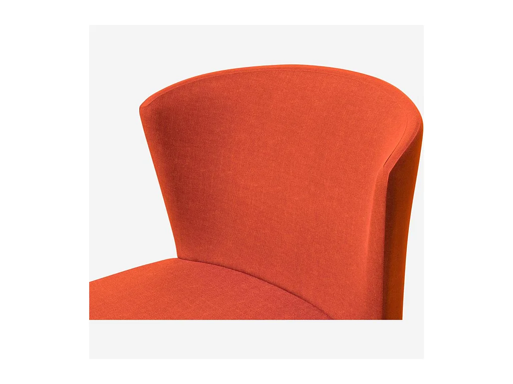 Habitat - Lot de 2 chaises en tissu - Orange - Pieds chêne - Valentina