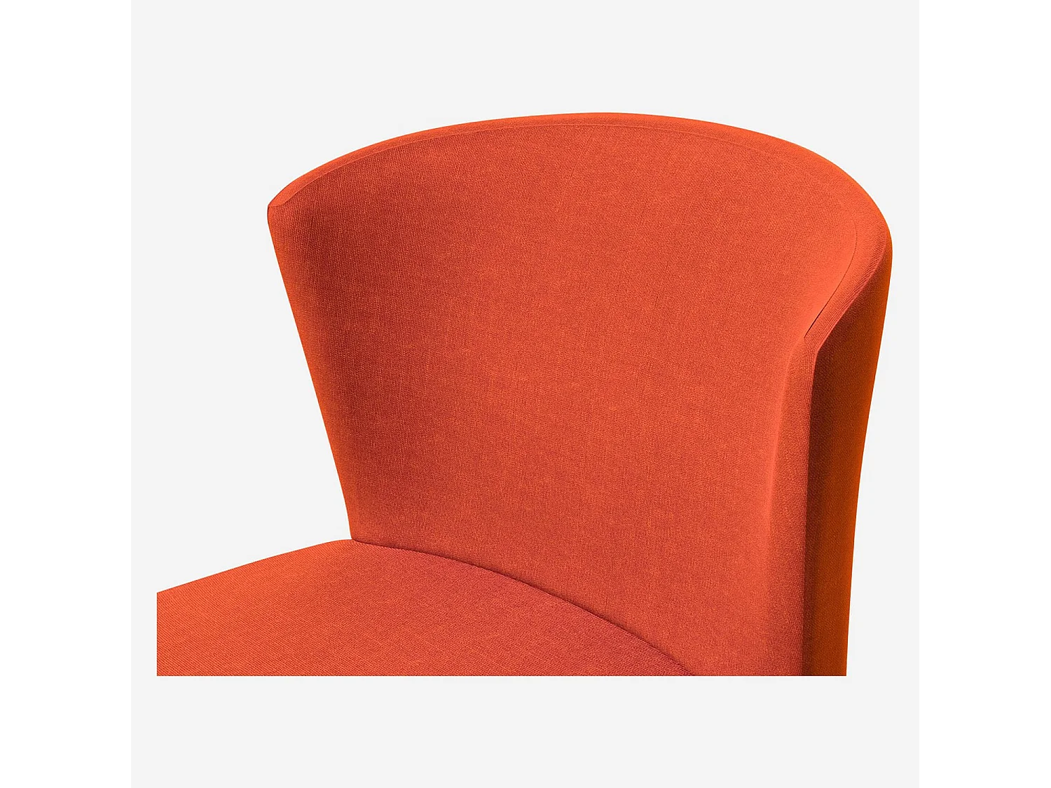 Lot de 2 chaises en tissu et chêne massif - Orange