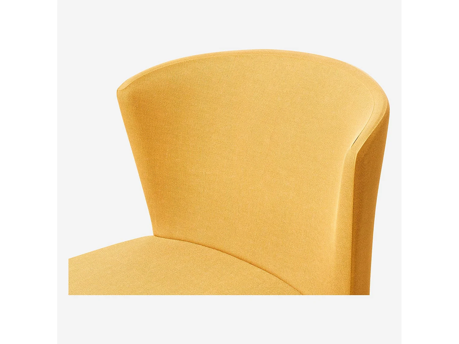 Lot de 2 chaises en tissu et chêne massif - Jaune