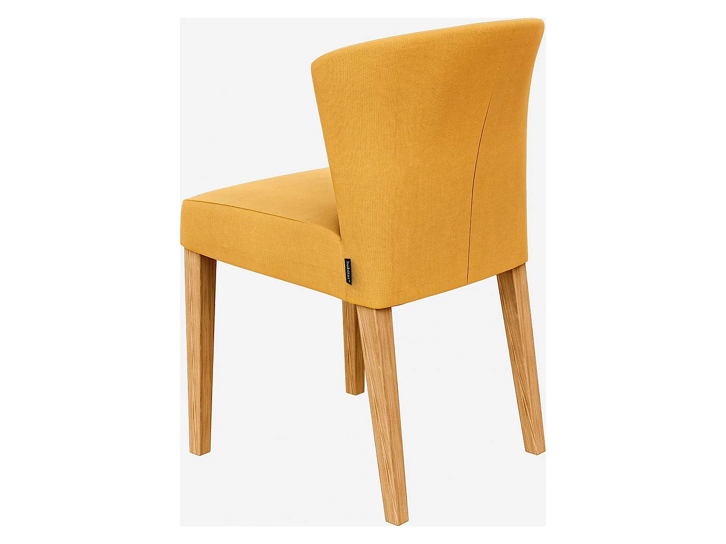 Habitat - Lot de 2 chaises en tissu et chêne massif - Jaune - Valentina