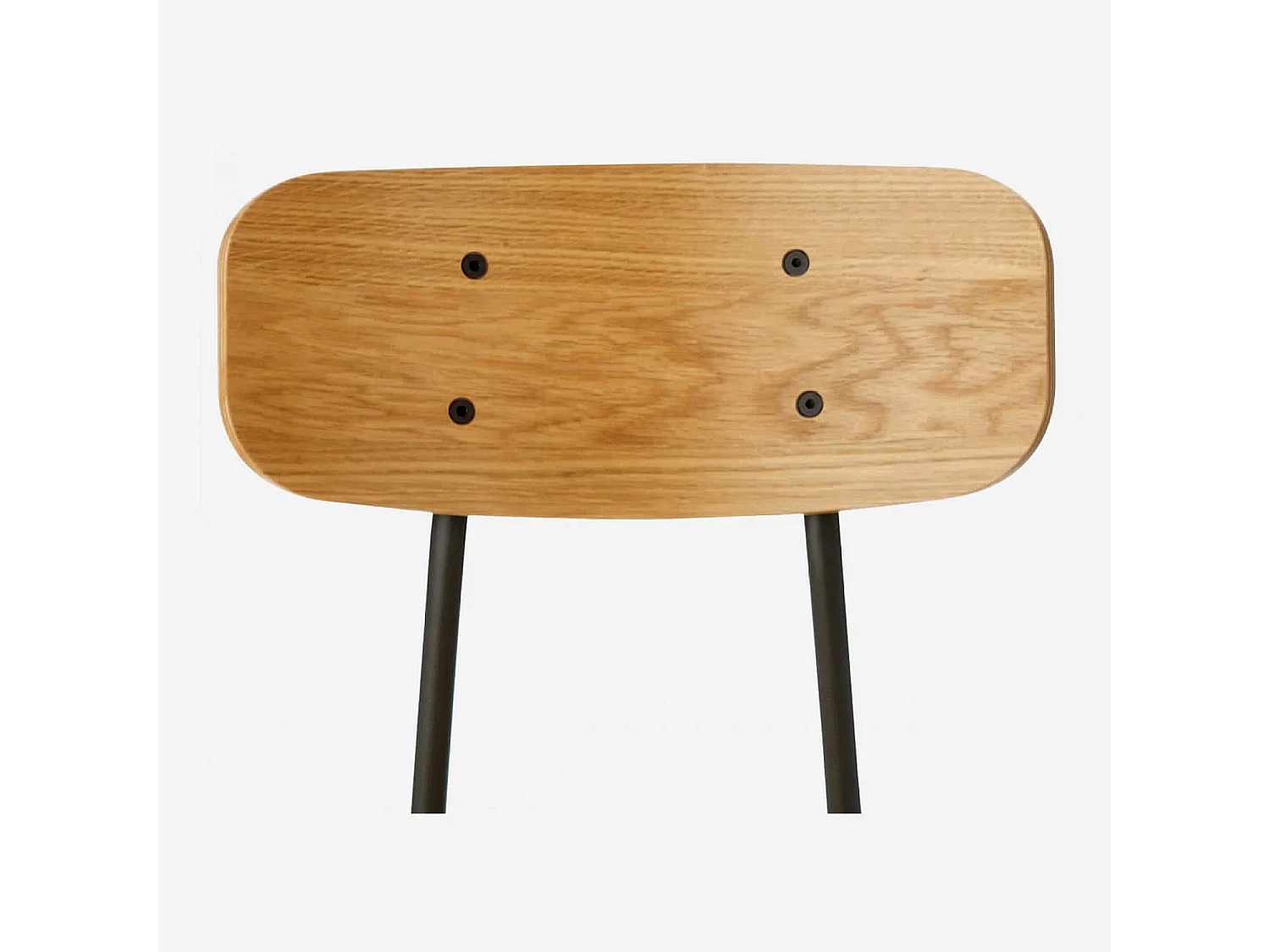 Chaise en chêne et pieds en acier laqué - Anthracite