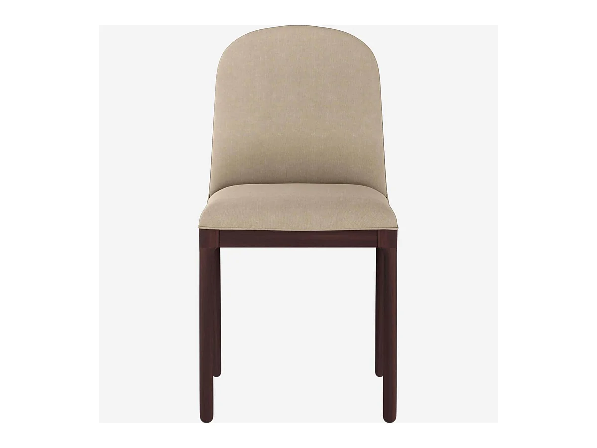 Habitat - Chaise en tissu et pieds en noyer - Grege (Lot de 2) - Bet