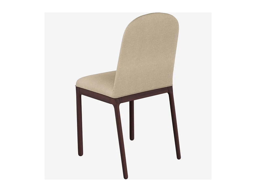 Habitat - Chaise en tissu et pieds en noyer - Grege (Lot de 2) - Bet