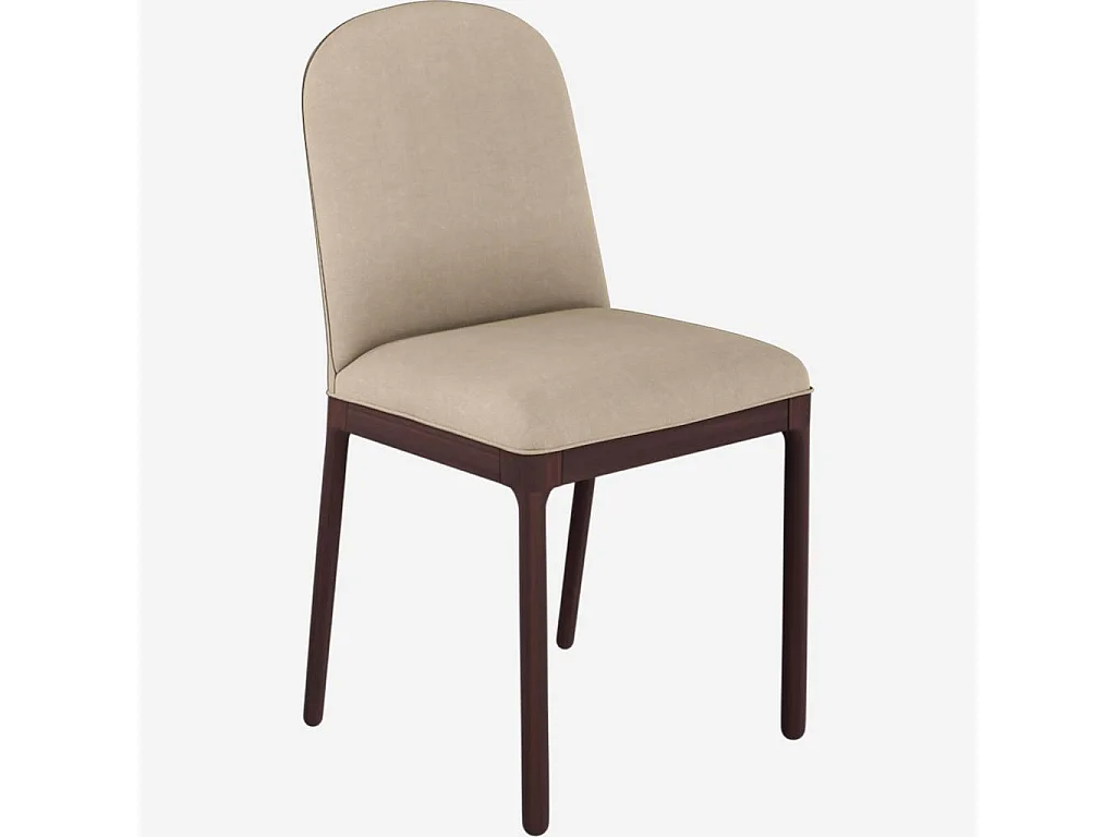 Habitat - Chaise en tissu et pieds en noyer - Grege (Lot de 2) - Bet