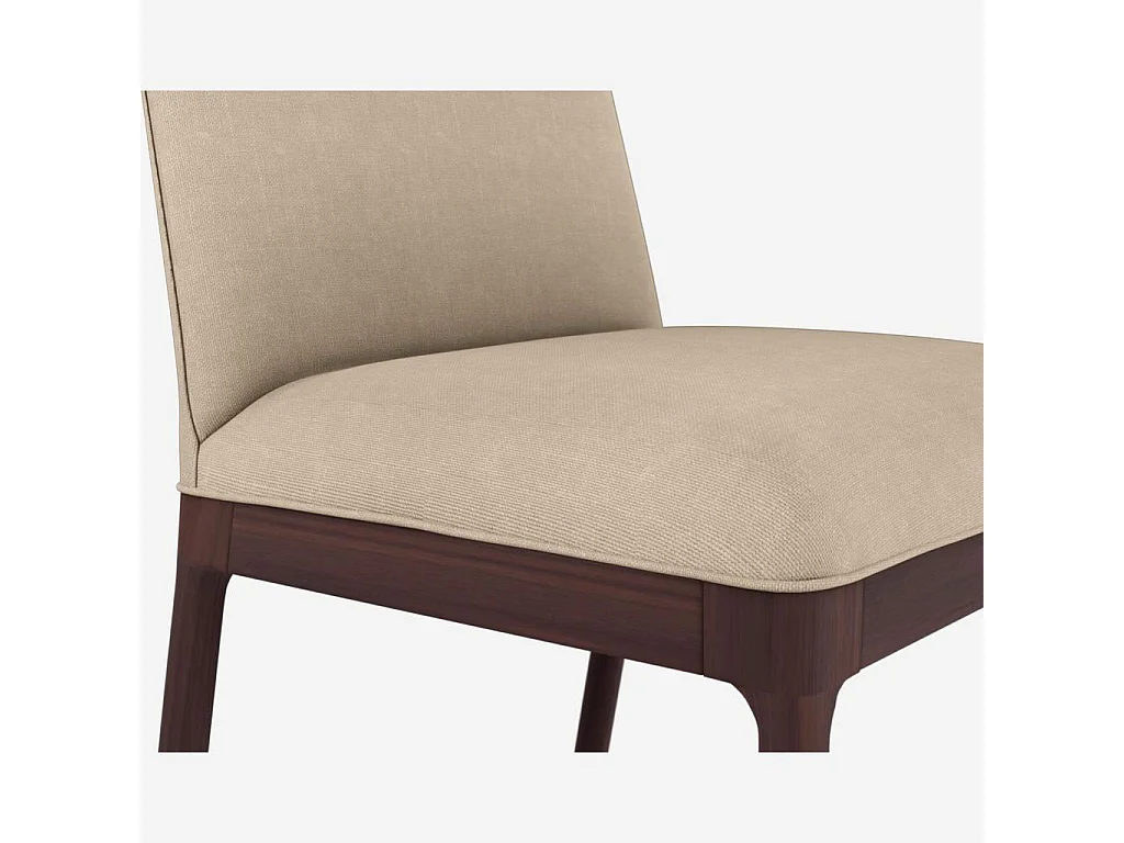 Habitat - Chaise en tissu et pieds en noyer - Grege (Lot de 2) - Bet