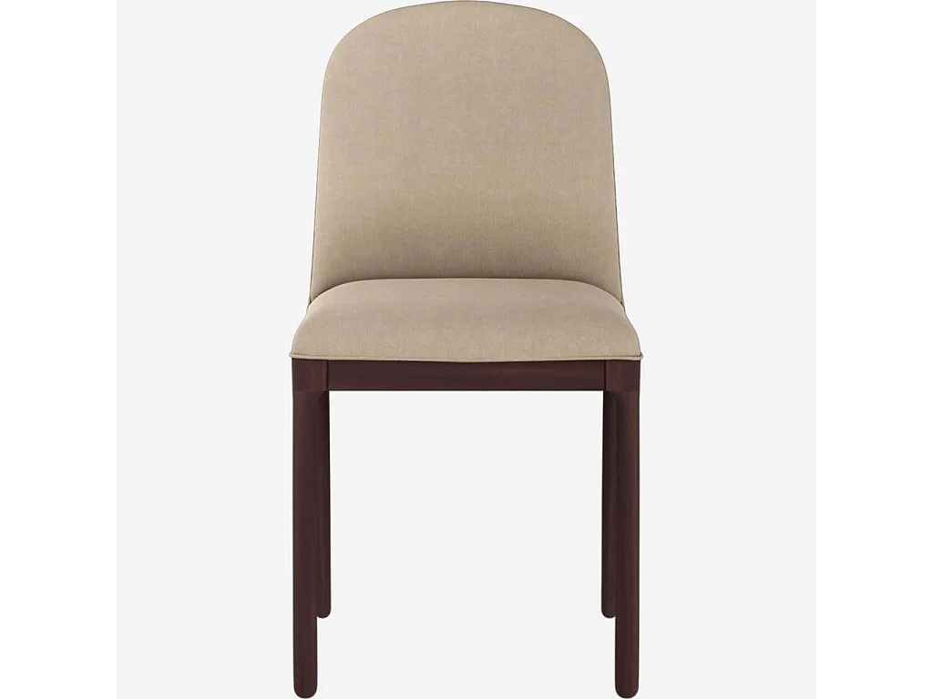 Habitat - Chaise en tissu et pieds en noyer - Grege (Lot de 2) - Bet