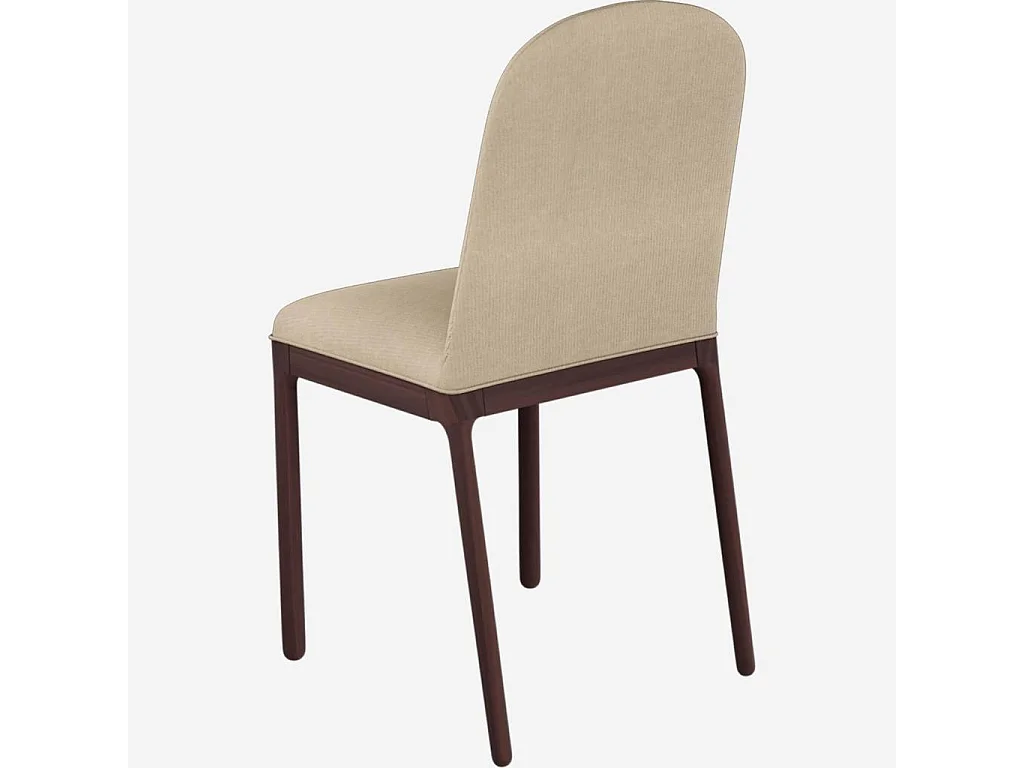 Habitat - Chaise en tissu et pieds en noyer - Grege (Lot de 2) - Bet