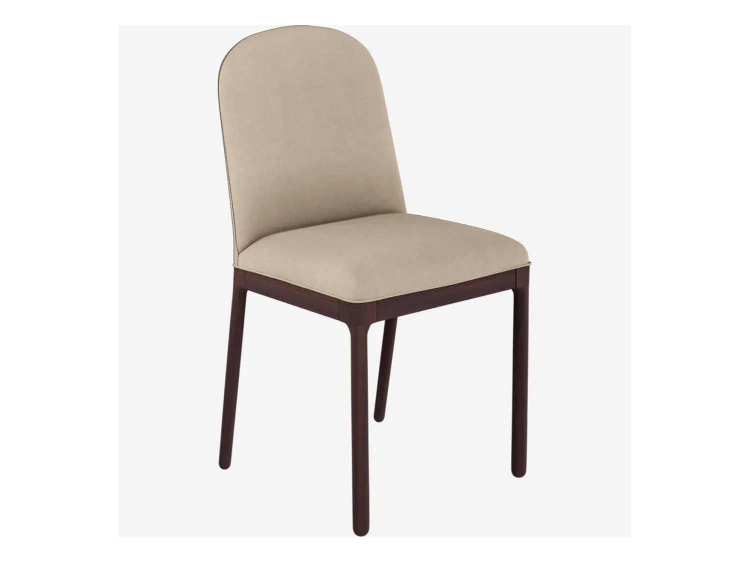 Habitat - Chaise en tissu et pieds en noyer - Grege (Lot de 2) - Bet