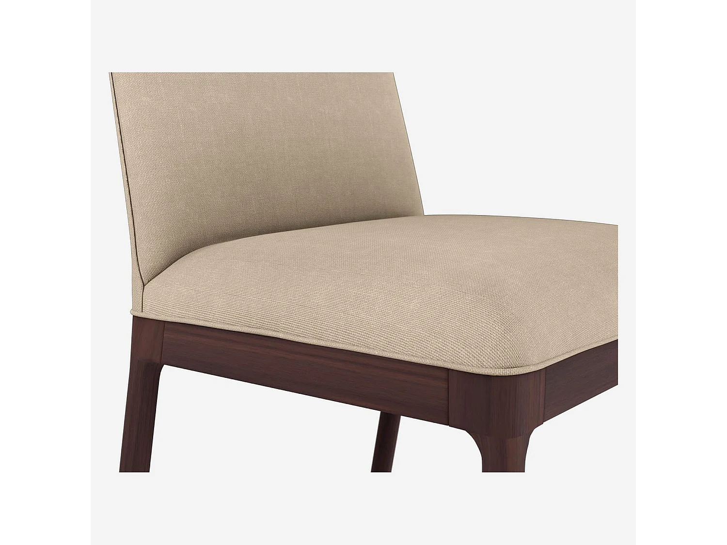 Habitat - Chaise en tissu et pieds en noyer - Grege (Lot de 2) - Bet