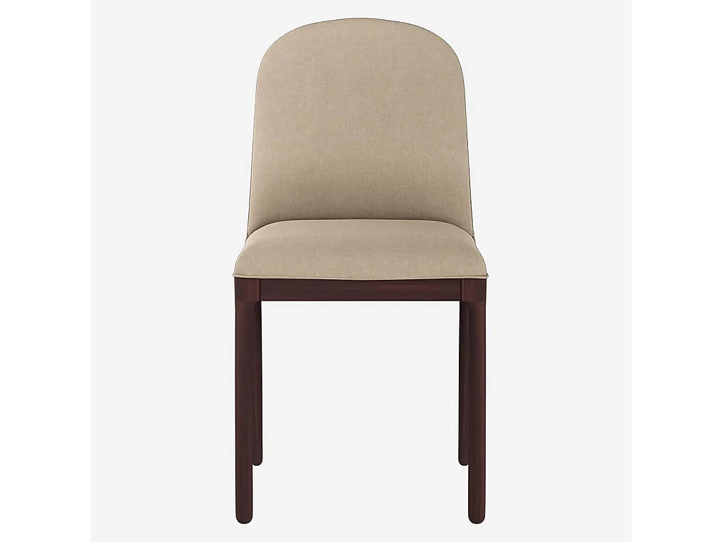 Habitat - Chaise en tissu et pieds en noyer - Grege (Lot de 2) - Bet