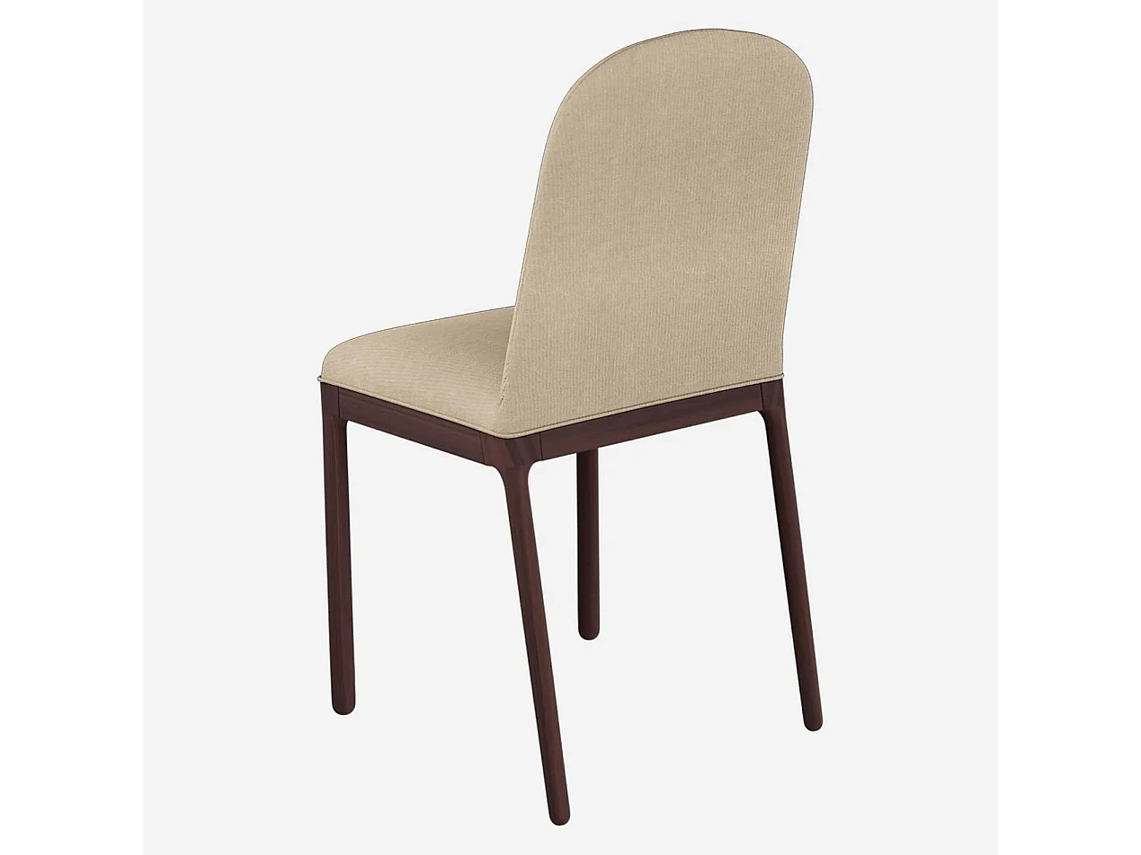 Habitat - Chaise en tissu et pieds en noyer - Grege (Lot de 2) - Bet