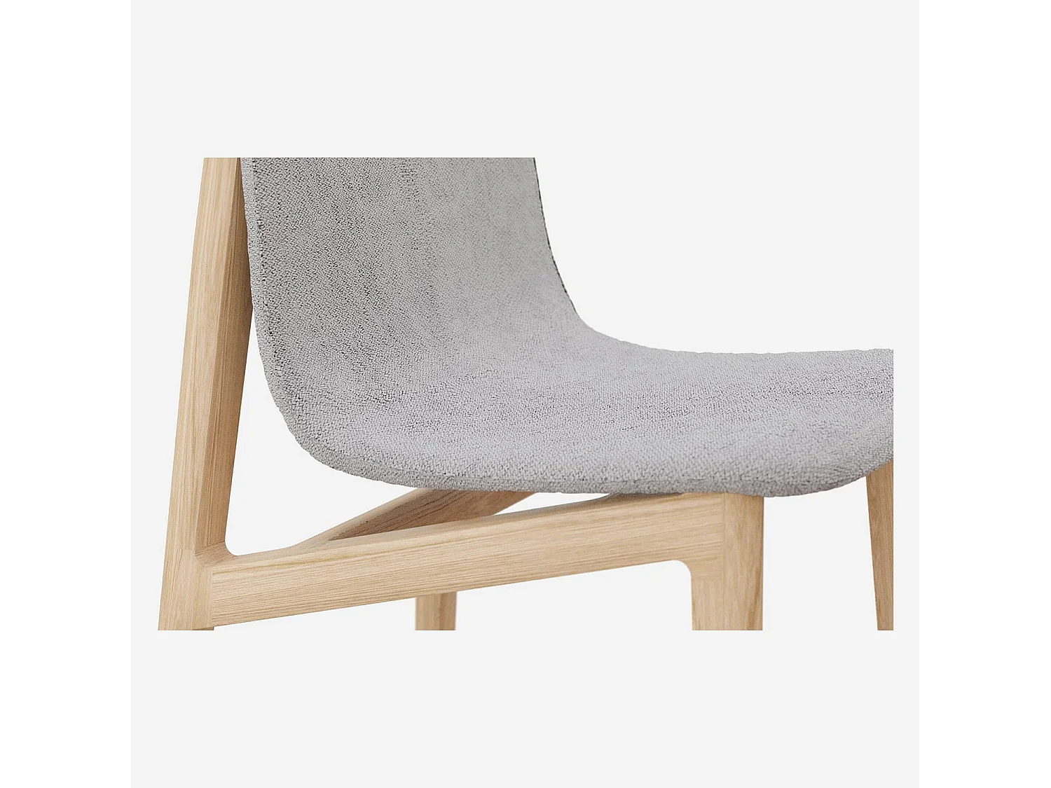 Habitat - Chaise en frêne et tissu - Gris - Design by Noé Duchaufour (Lot de 2) - My mia