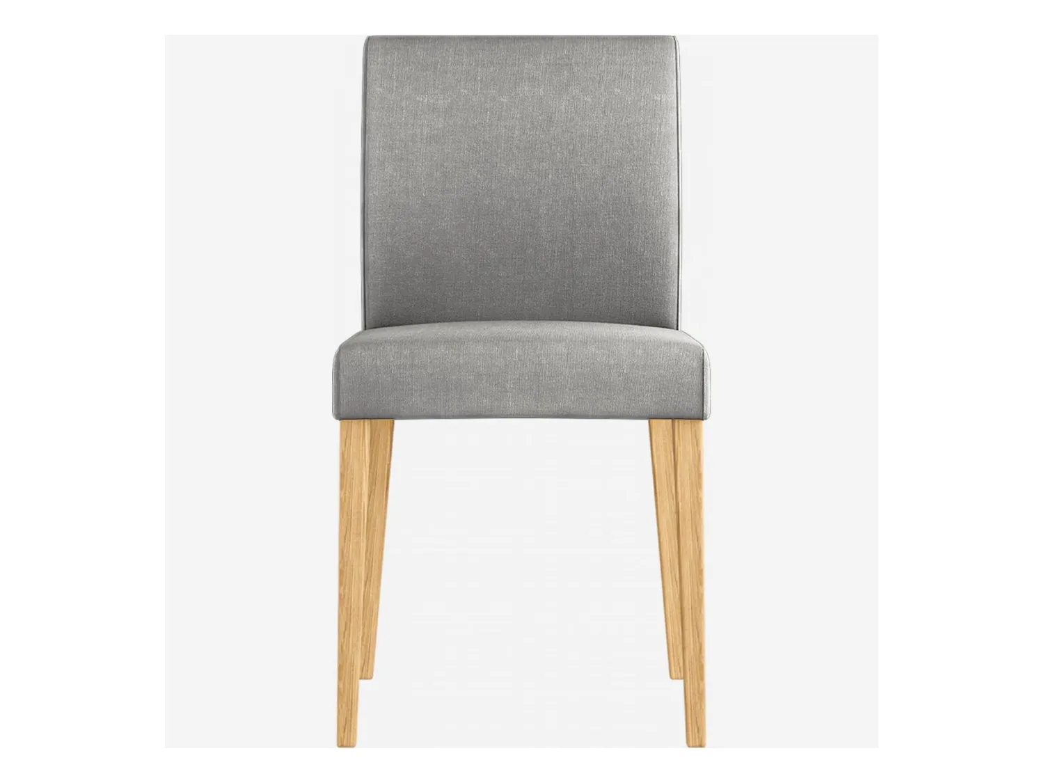 Habitat - Chaise en tissu et pieds en frêne - Gris (Lot de 2) - Eleonora