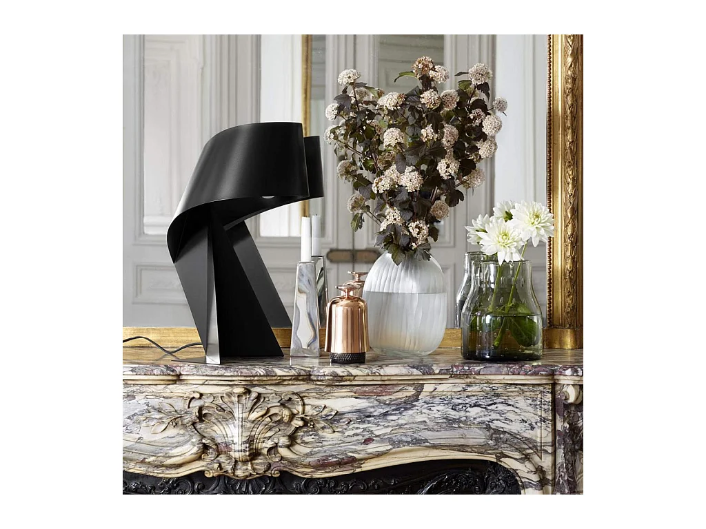 Habitat - Lampe de table en métal - 50 cm - Noir - Design by Claire Norcross - Ribbon