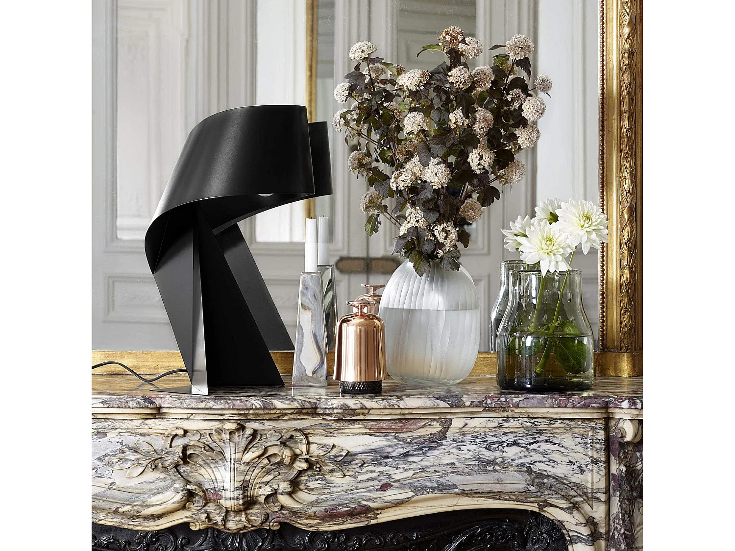 Habitat - Lampe de table en métal - 50 cm - Noir - Design by Claire Norcross - Ribbon