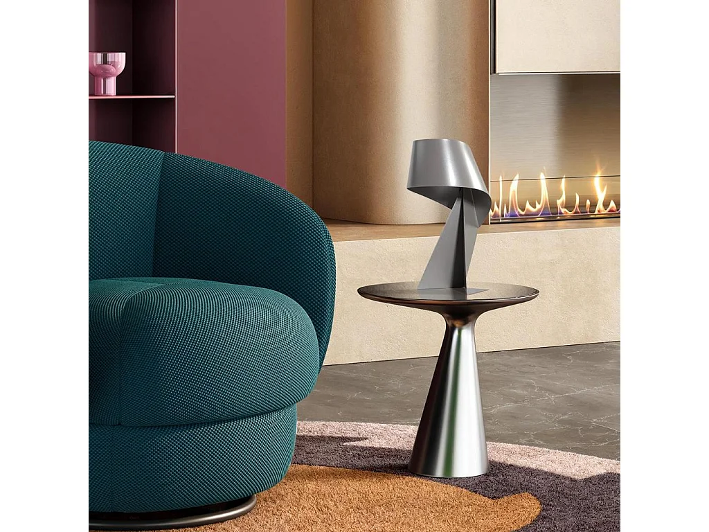 Habitat - Édition limitée - Lampe de table en métal - 35 cm - Gris Minéral - Design by Claire Norcross - Ribbon