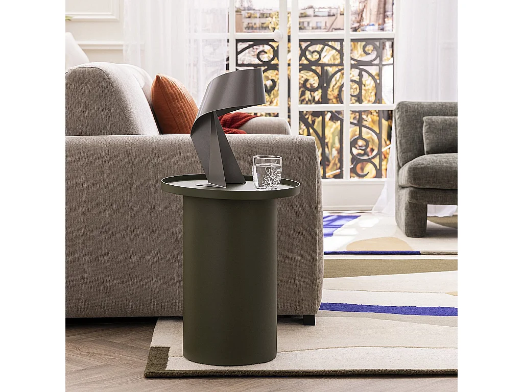 Habitat - Édition limitée - Lampe de table en métal - 35 cm - Gris Minéral - Design by Claire Norcross - Ribbon