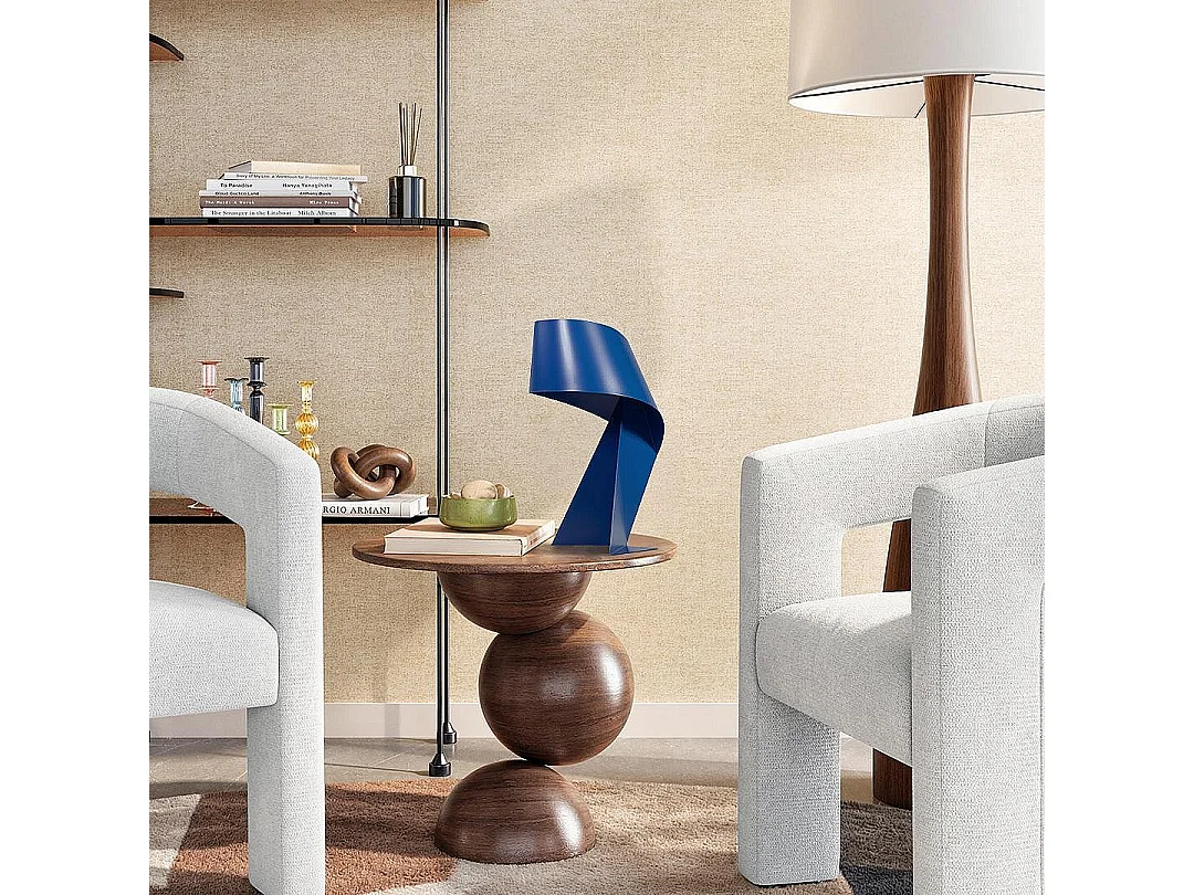 Habitat - Édition limitée - Lampe de table en métal - 35 cm - Bleu Pacifique - Design by Claire Norcross - Ribbon