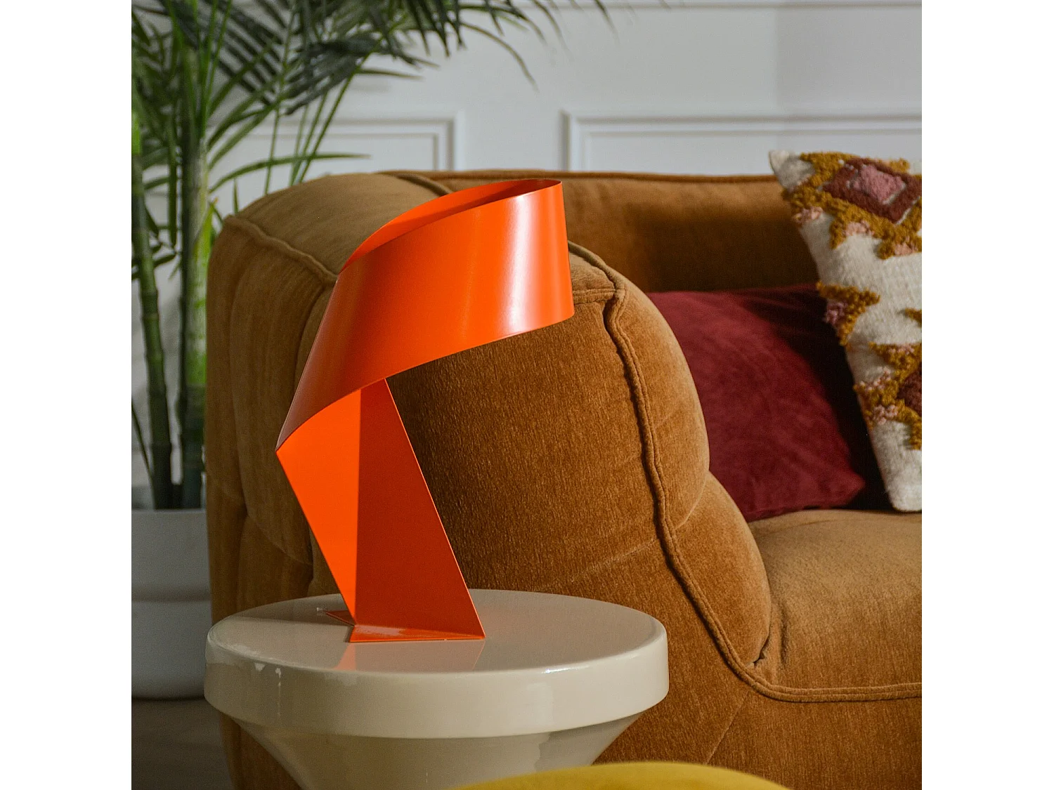 Habitat - Édition limitée - Lampe de table en métal - 35 cm - Orange Tangerine - Design by Claire Norcross - Ribbon