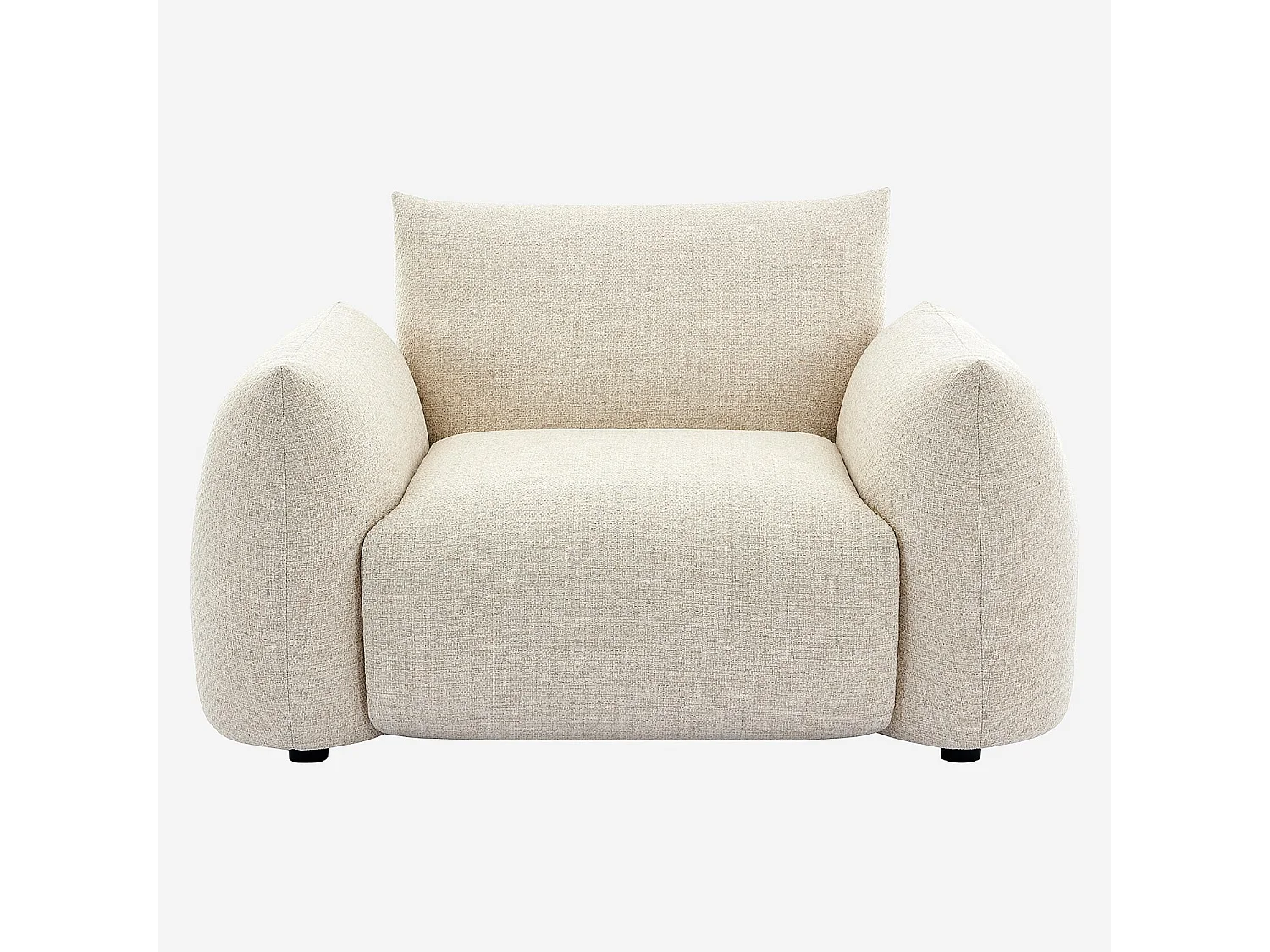 Fauteuil de jardin en tissu déperlant - Crème